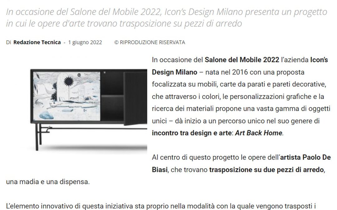 Il progetto Art Back Home protagonista su Ediltecnico